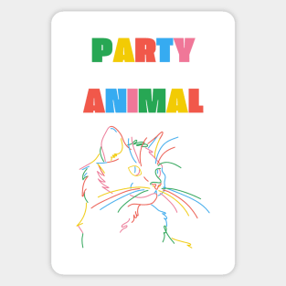 Party animal | funny cat Sticker